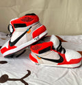 Sneaker Slippers – Off-White & Red OG Jordan 1 Style, Unisex for Adults & Kids