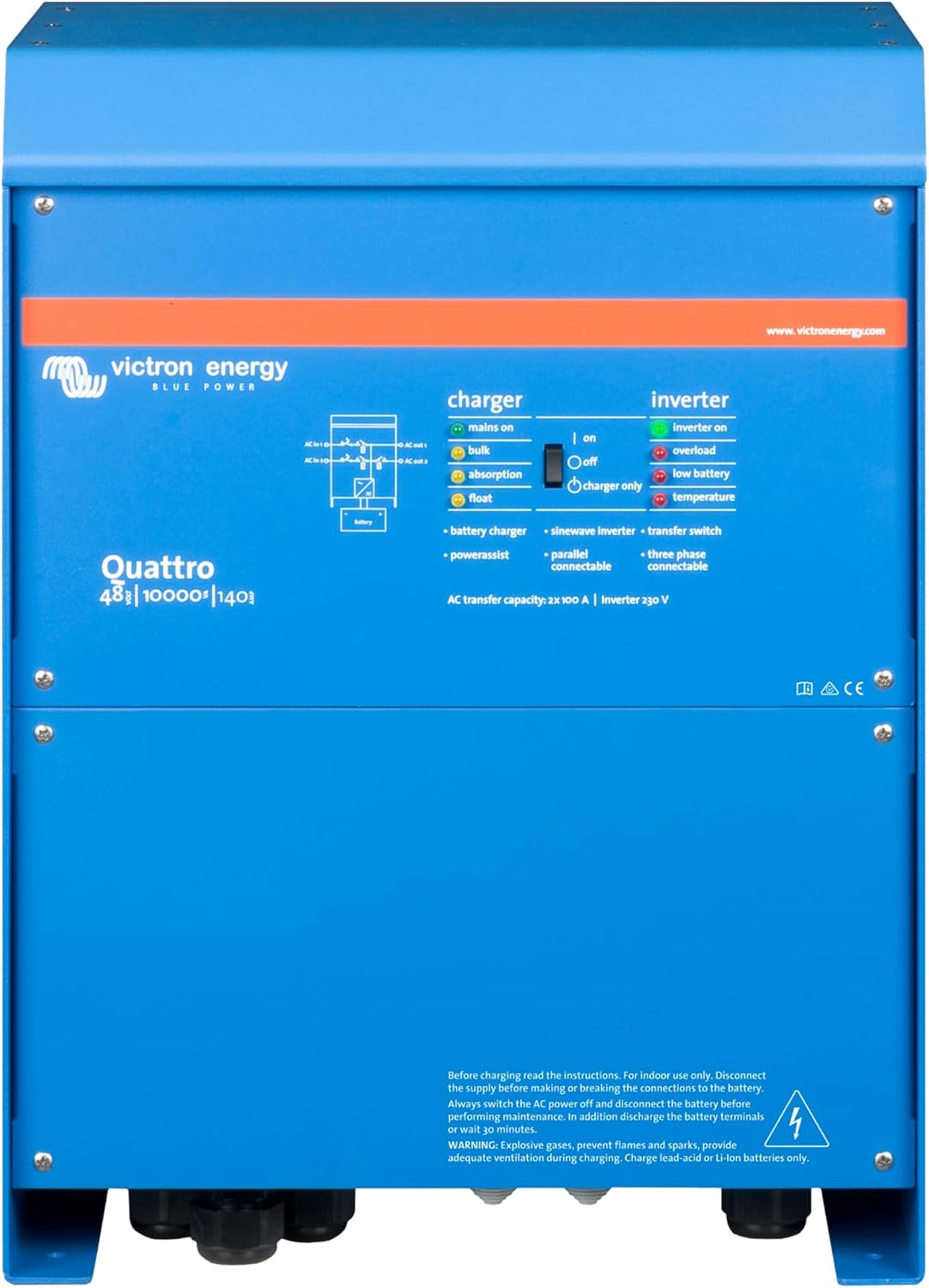 Victron - Quattro 48/10000/140-100/100 230V VE.Bus [QUA481030010]